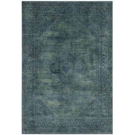 Safavieh Vintage Power Loomed Medium Rectangle Rug- Turquoise - Multi- 5 Ft. 3 In. X 7 Ft. 6 In. Oval VTG112-2220-5OV